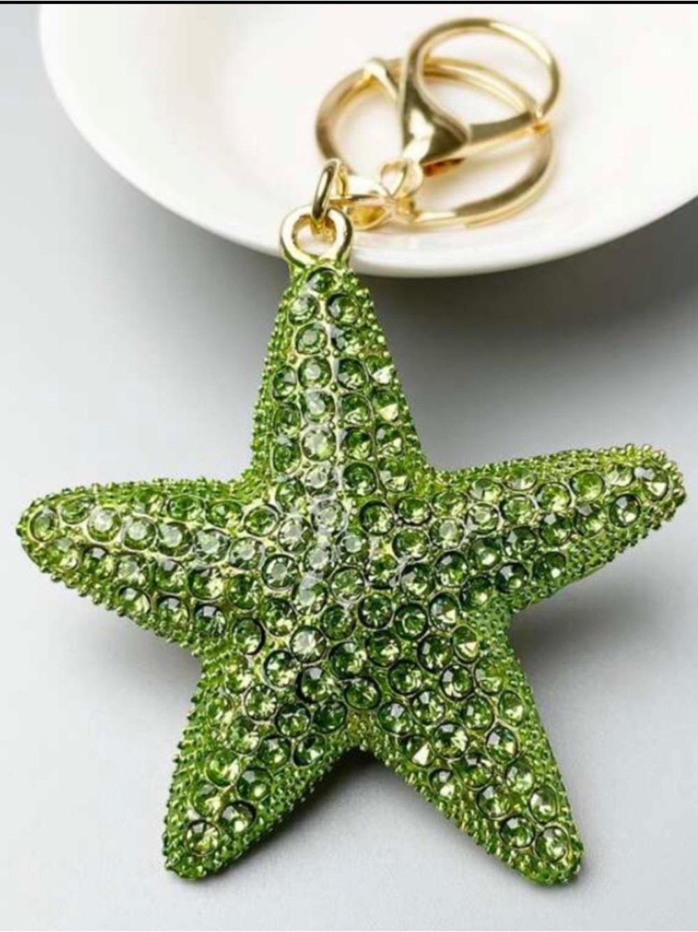 Green Starfish Bag Charm